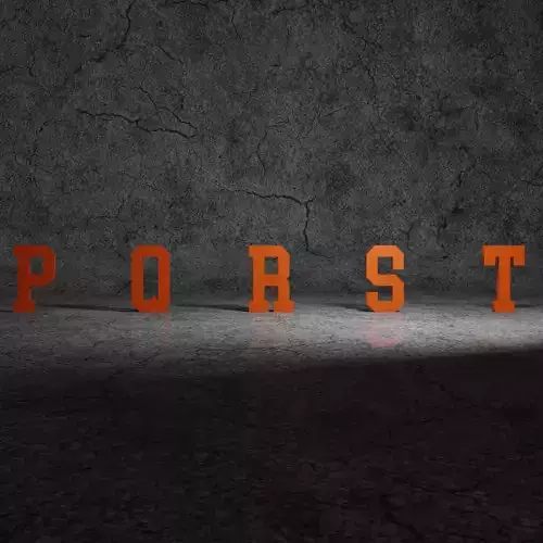 Letters P Q R S T  College Block Font lowpoly Low-poly 3D model