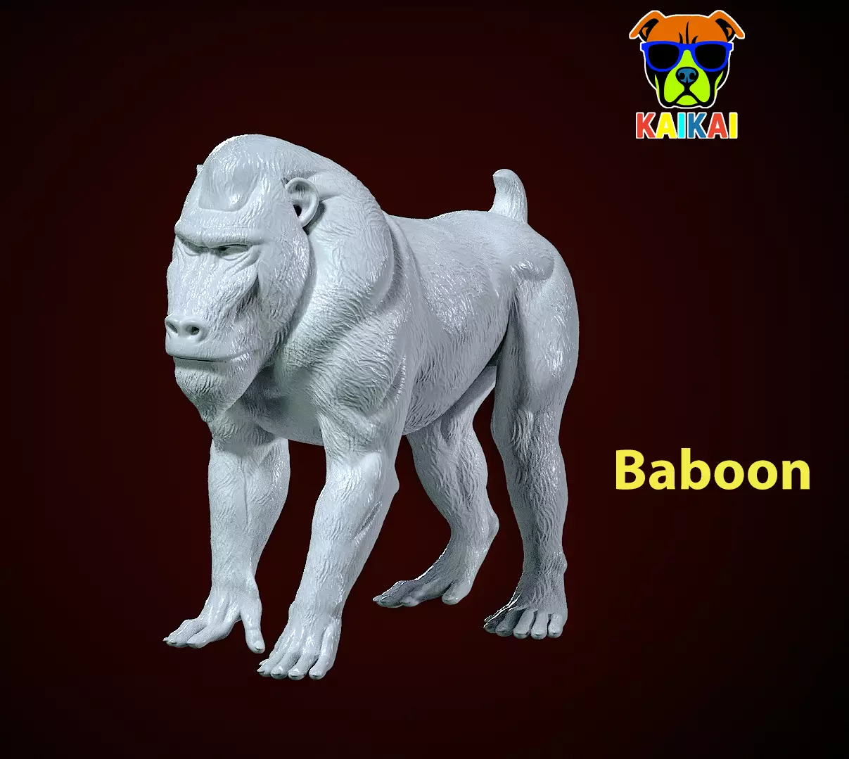Baboon model - King Kong statue - Monkey decor - 3D print 3D print model_0