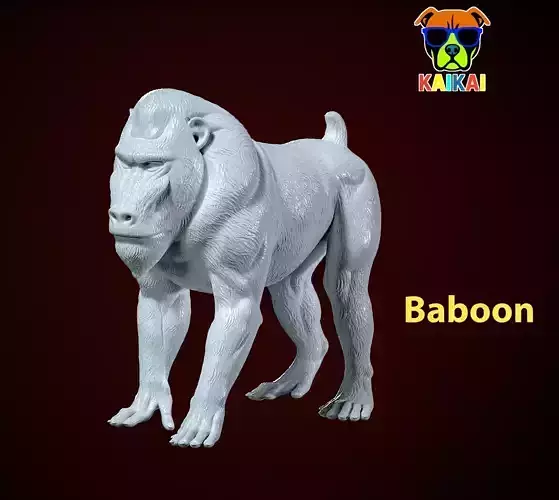Baboon model - King Kong statue - Monkey decor - 3D print