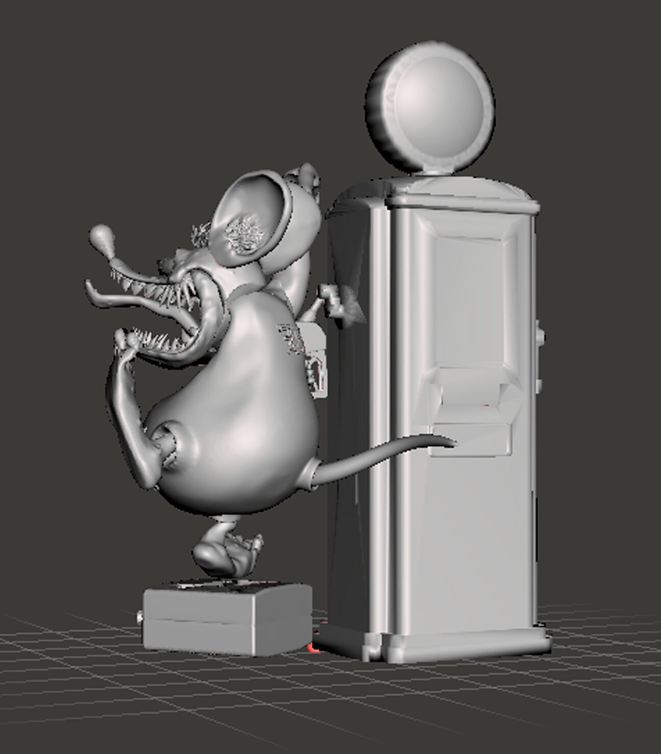 Rat Fink Gas Station 3D print model_1