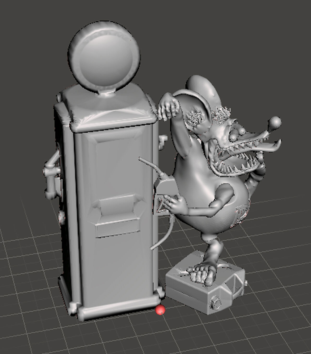 Rat Fink Gas Station 3D print model_2