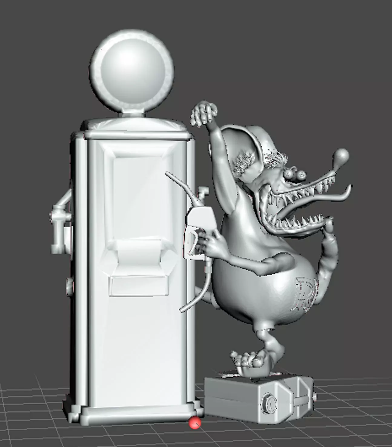 Rat Fink Gas Station 3D print model_0
