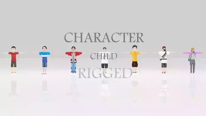 Character Child 03 Rigged  Pack