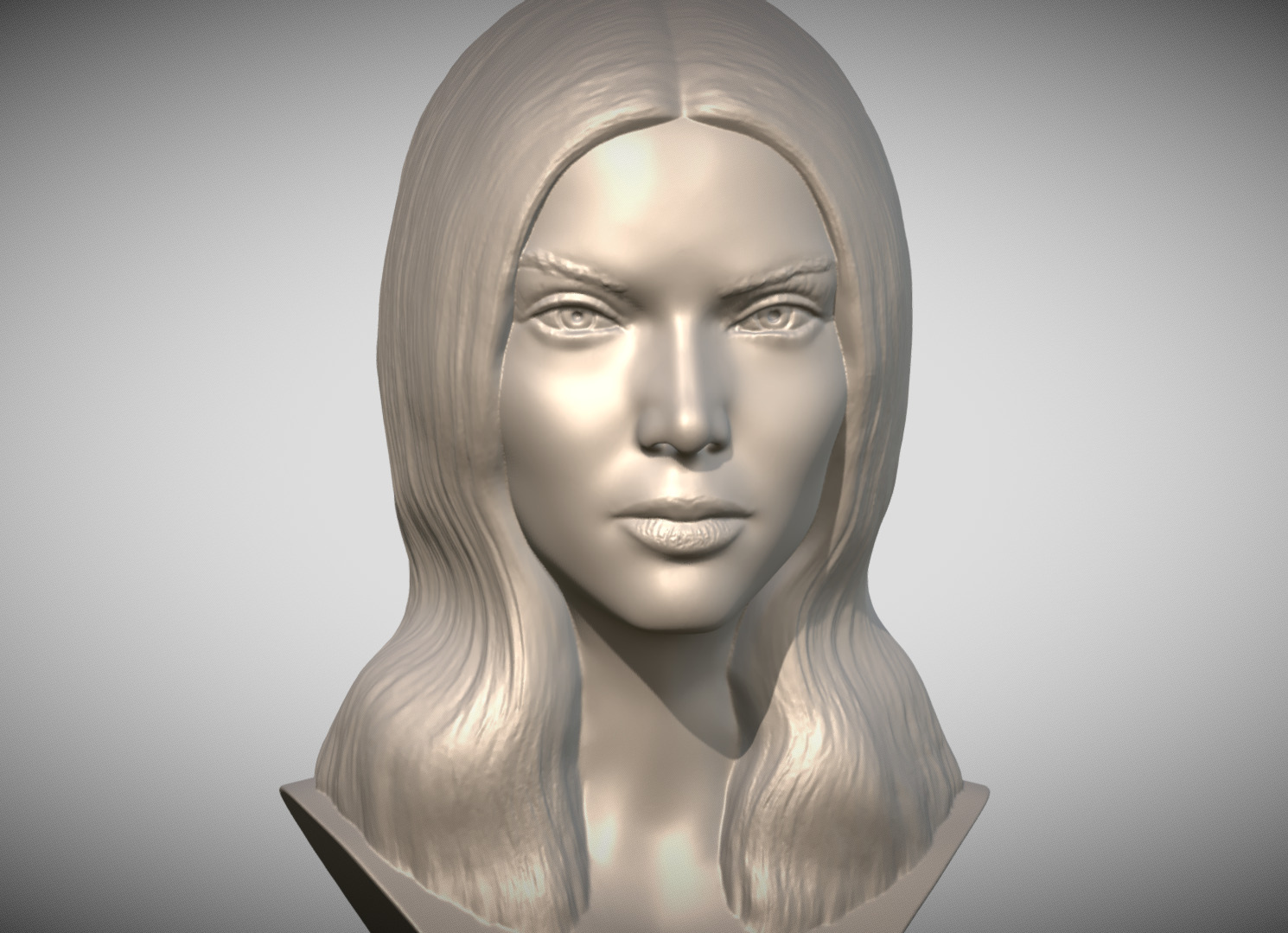 Kendall Jenner bust 3D print model_8