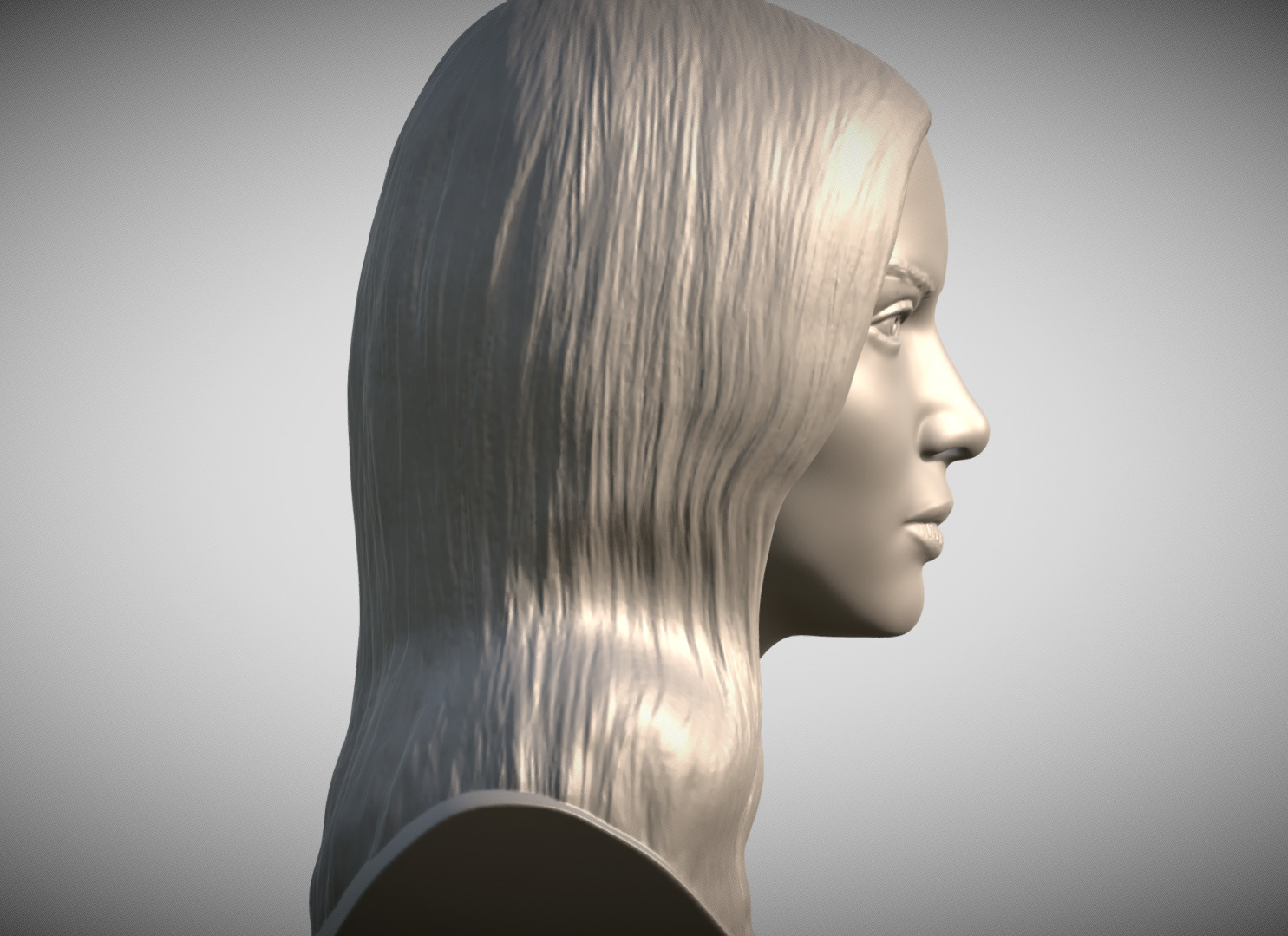 Kendall Jenner bust 3D print model_6