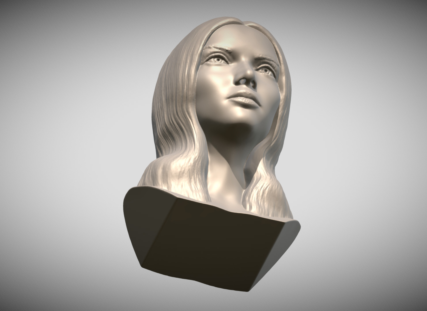 Kendall Jenner bust 3D print model_12