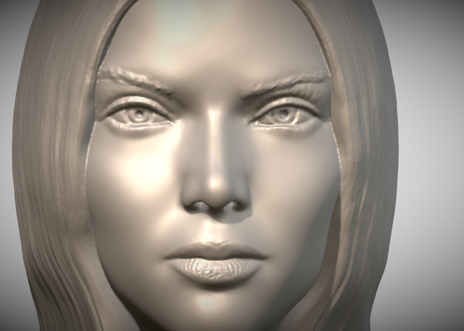 Kendall Jenner bust 3D print model_9