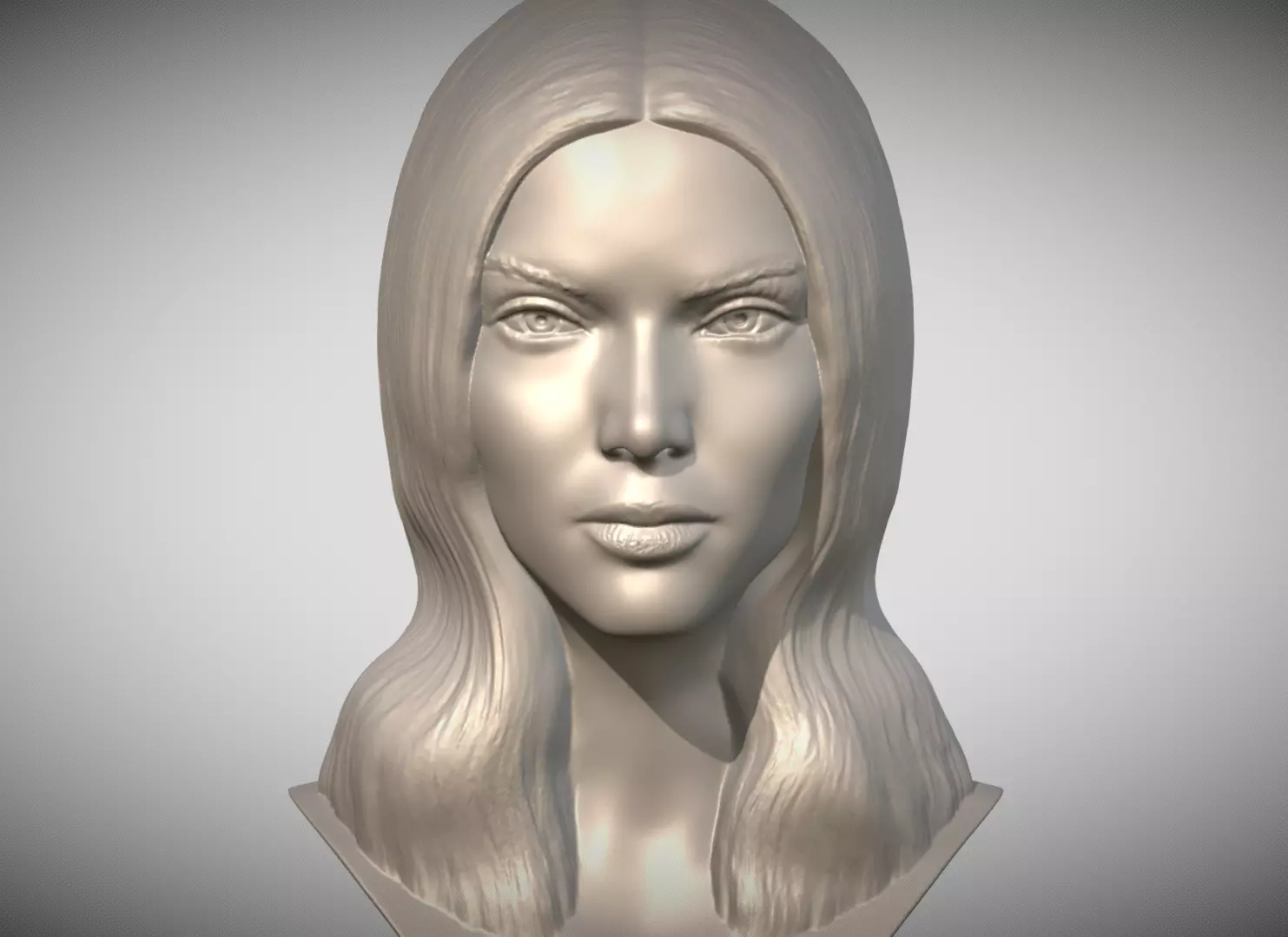 Kendall Jenner bust 3D print model_0