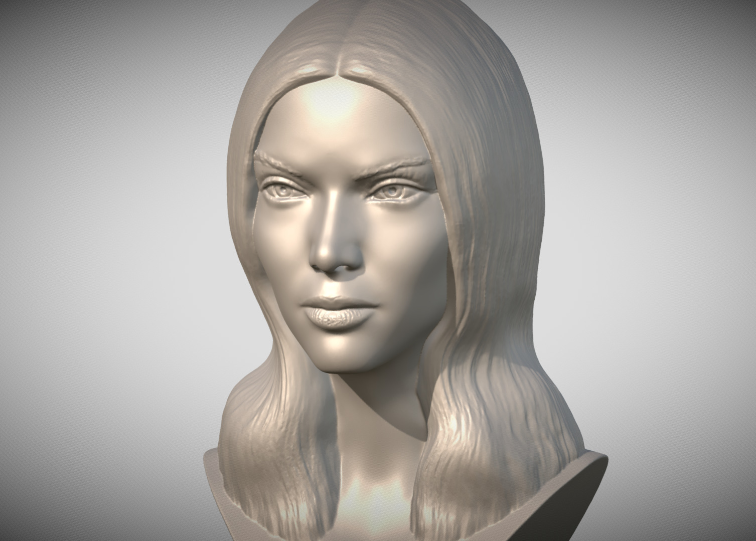 Kendall Jenner bust 3D print model_1