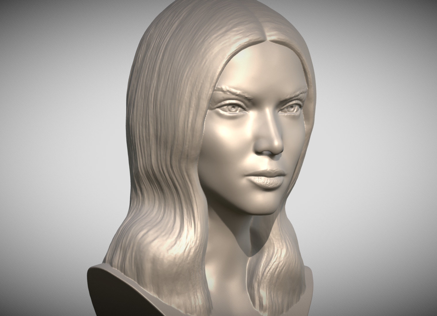 Kendall Jenner bust 3D print model_7