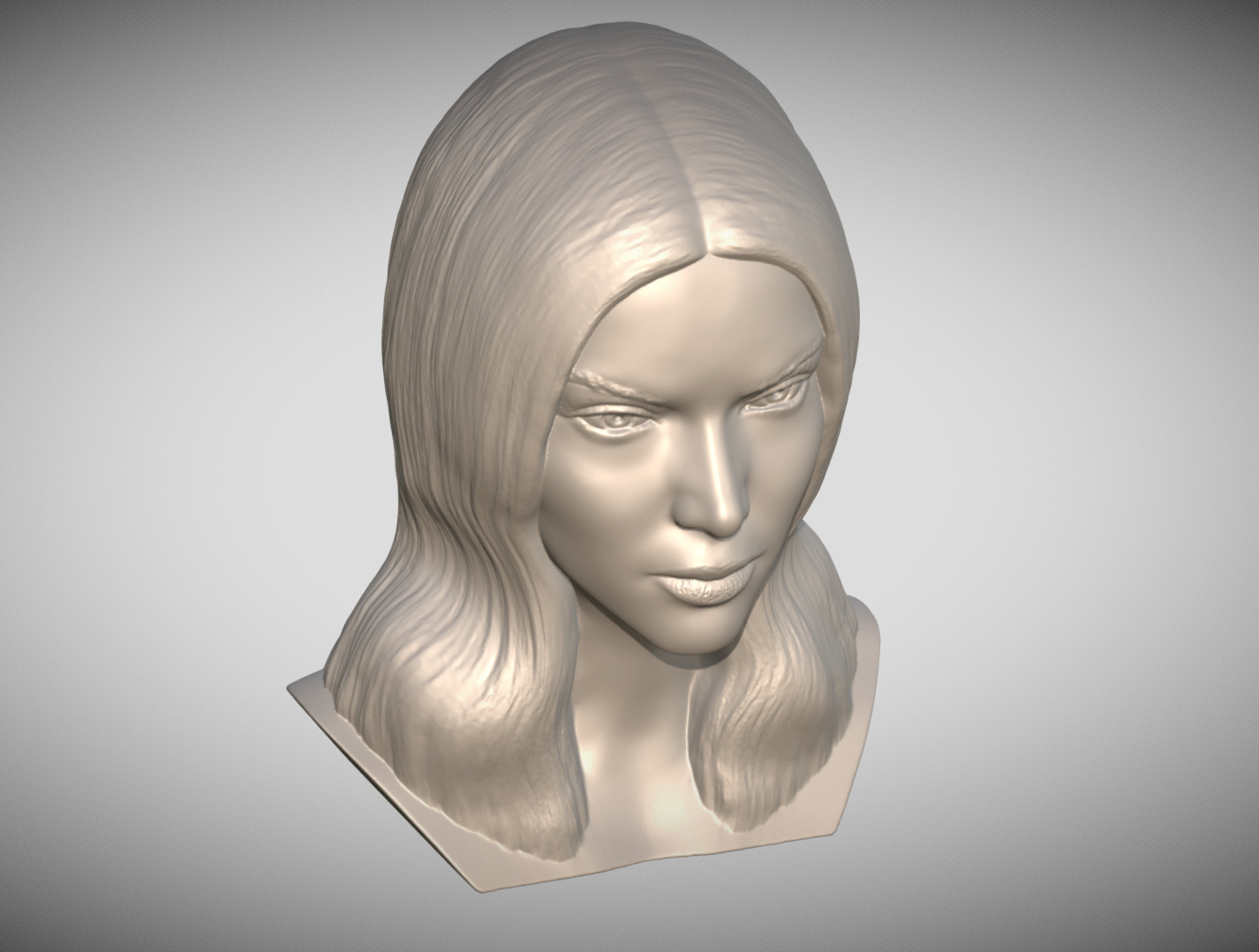 Kendall Jenner bust 3D print model_10
