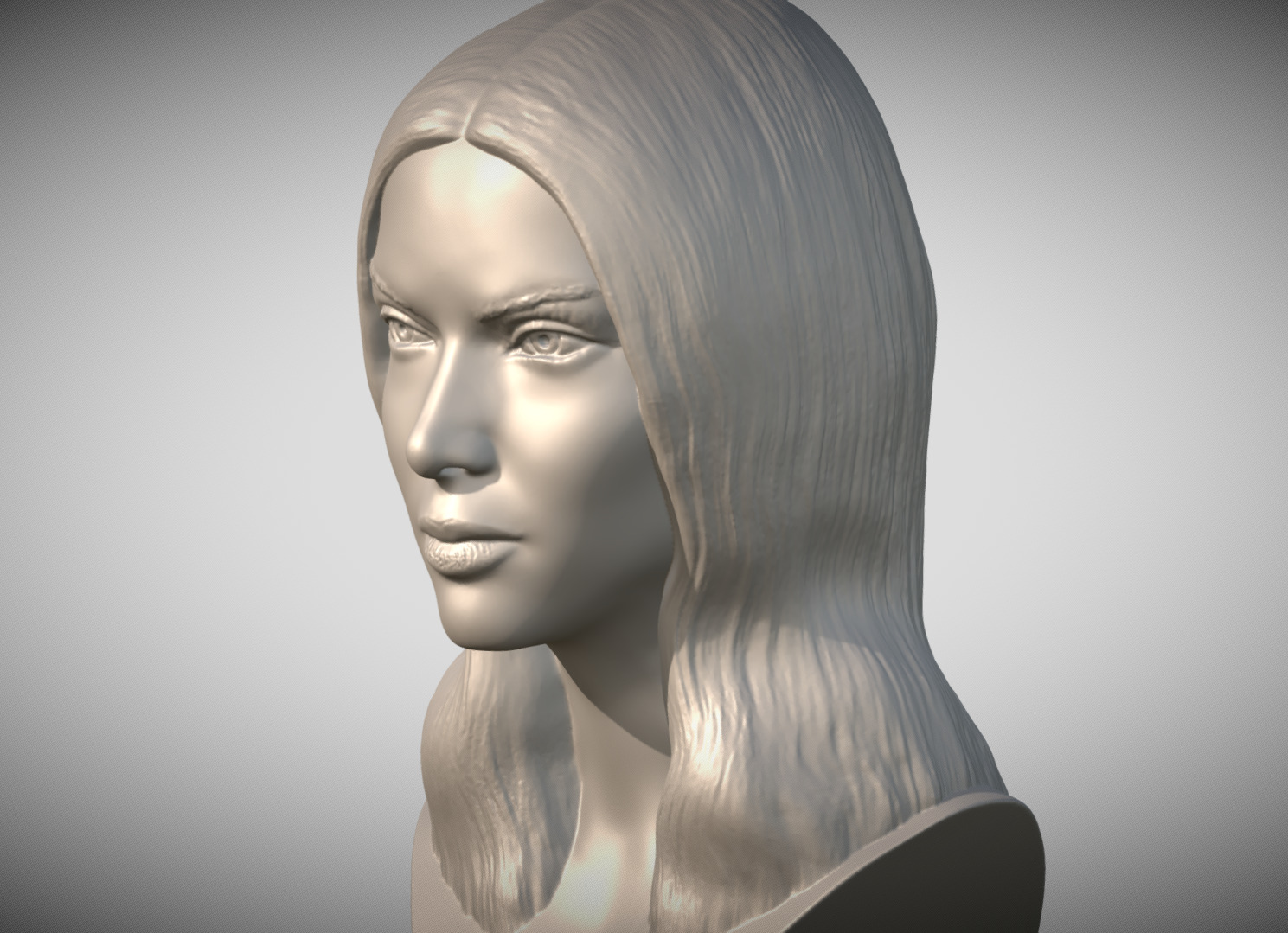 Kendall Jenner bust 3D print model_2