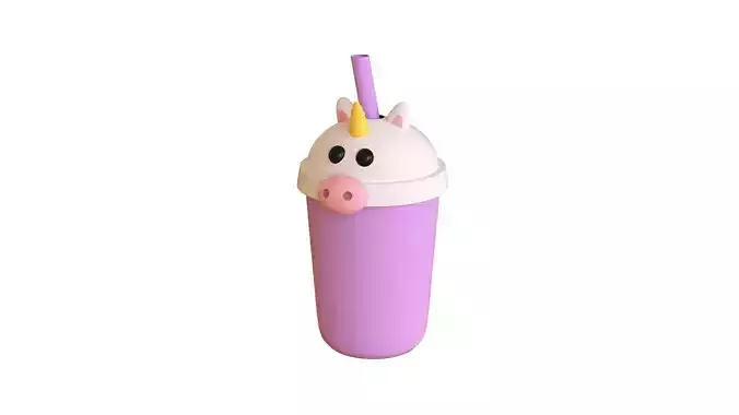 Cute Unicorn Bubble Tea 