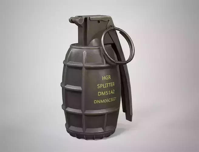 DM51 Hand Grenade AAA Game Ready Low-poly 3D model