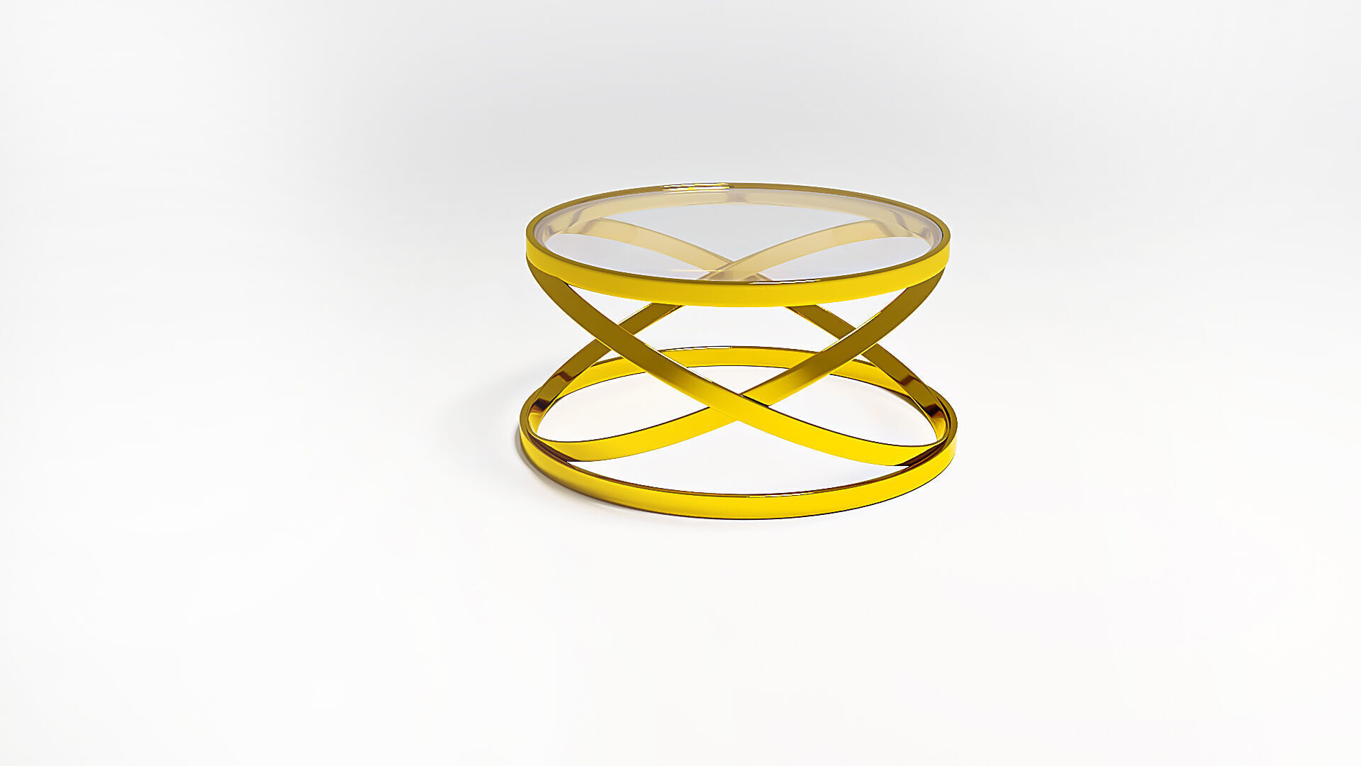 Twist Gold Coffee Table 3D model_2