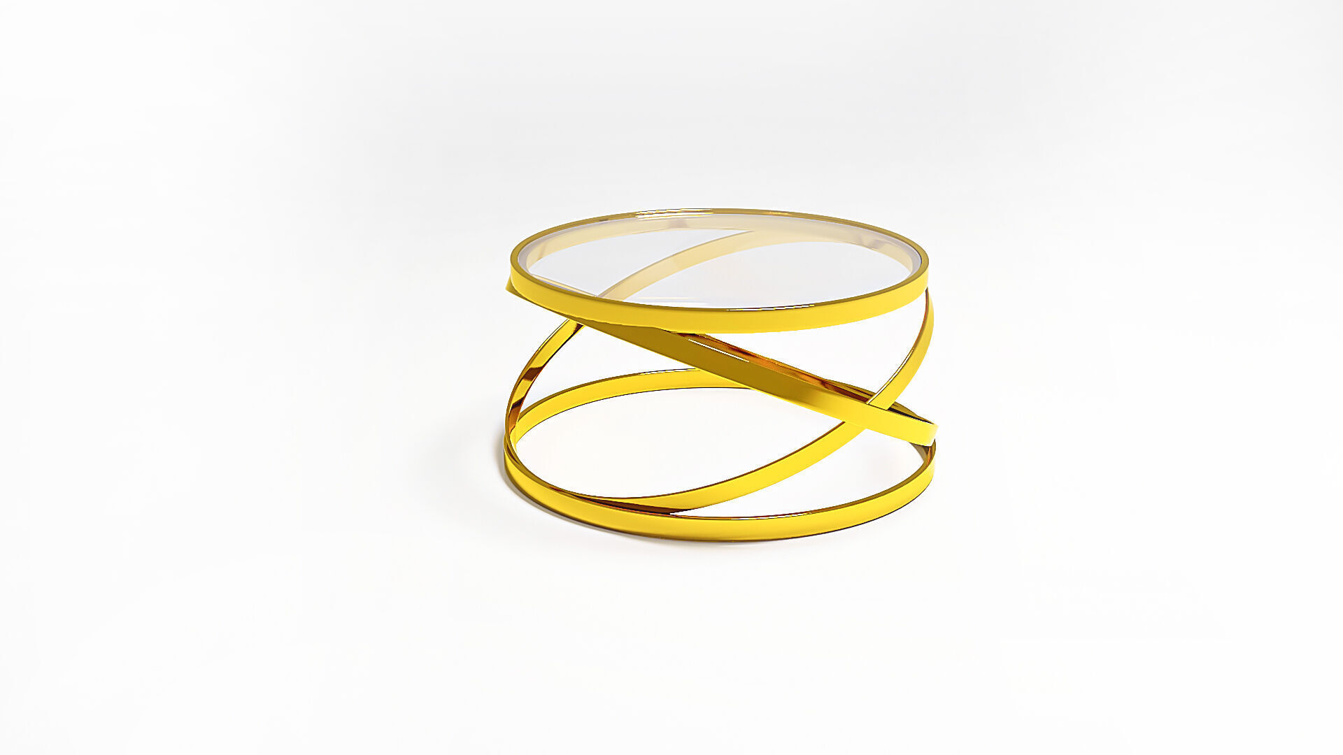 Twist Gold Coffee Table 3D model_8