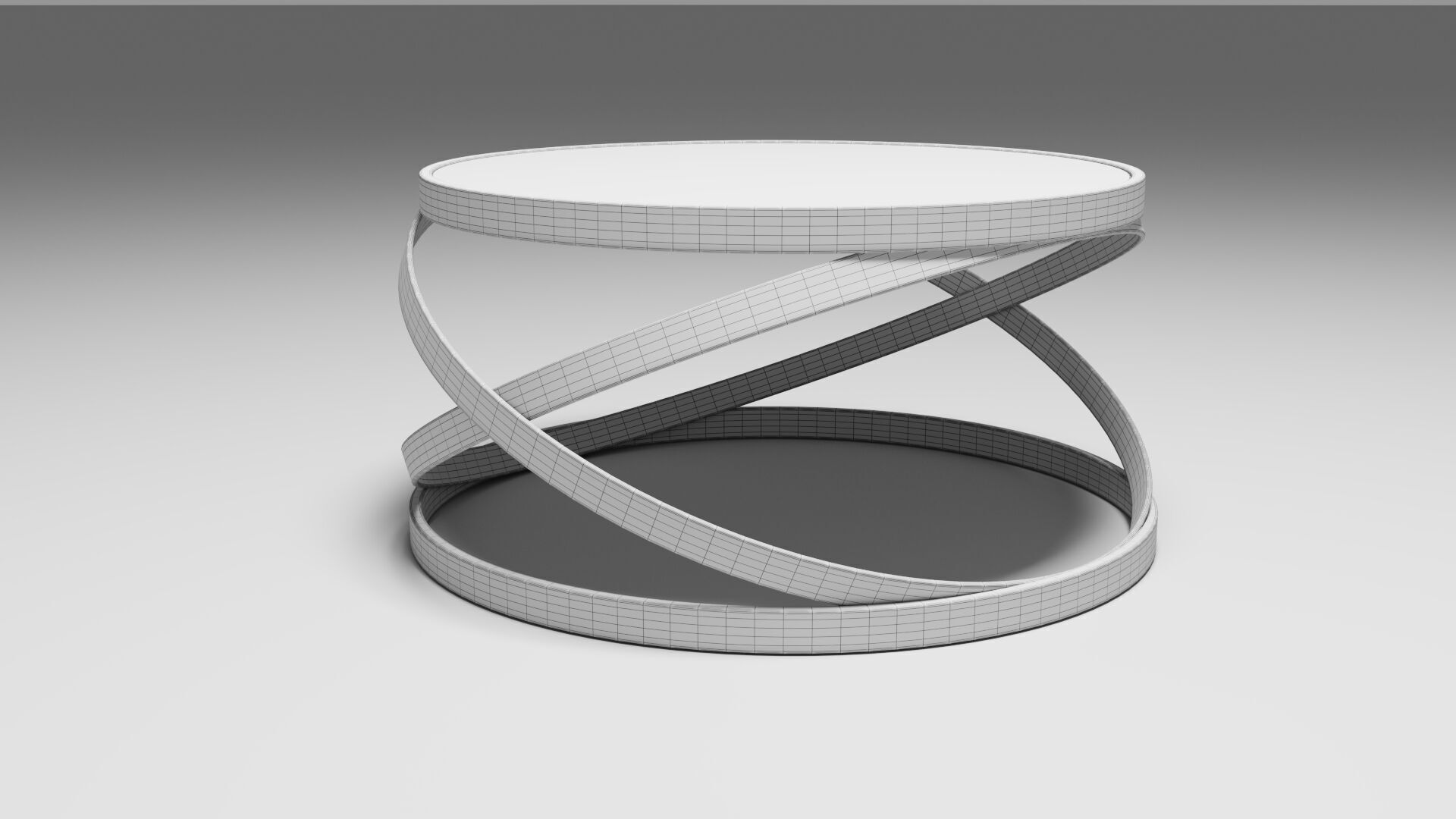 Twist Gold Coffee Table 3D model_1