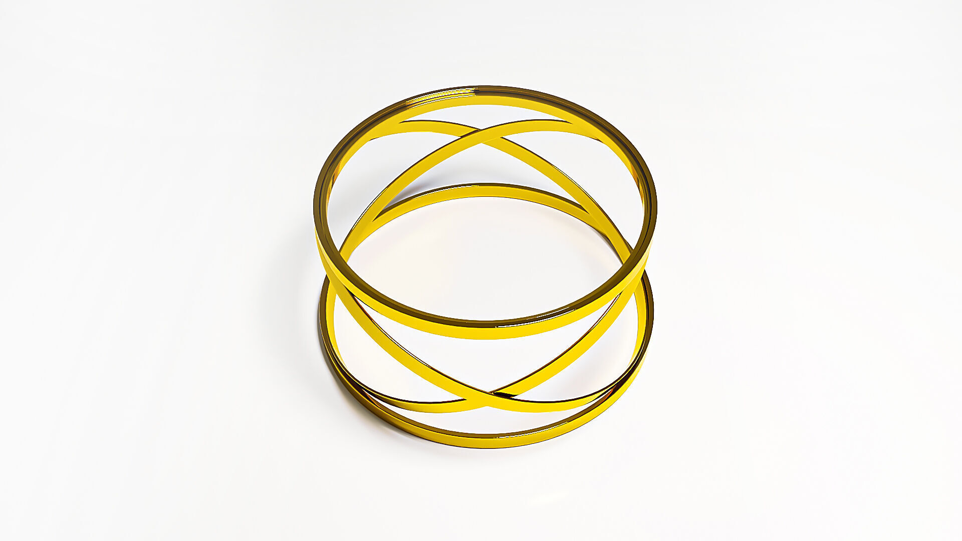 Twist Gold Coffee Table 3D model_6