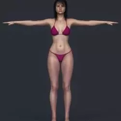 Body Girl Bikini Semireal 3D Model Base Mesh Female Character 3D print model_0