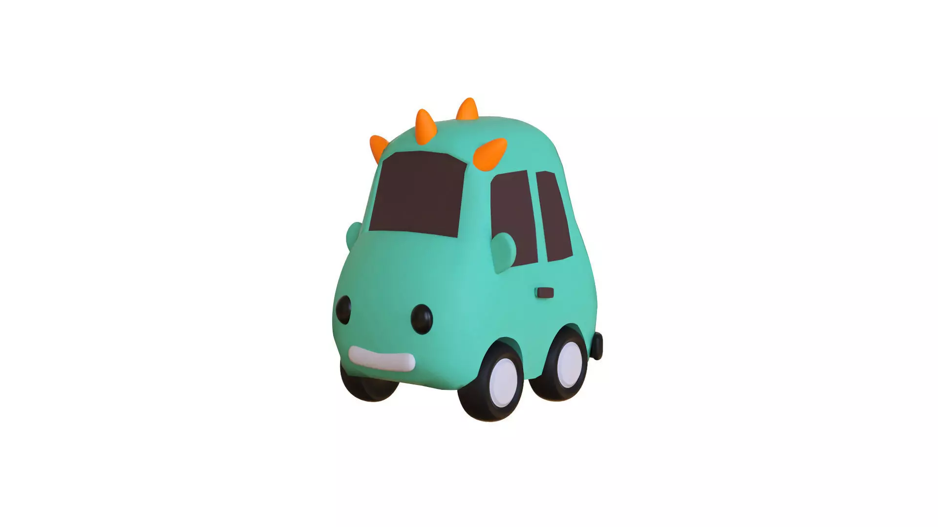 Cartoon Dragon Car Low-poly 3D model_0