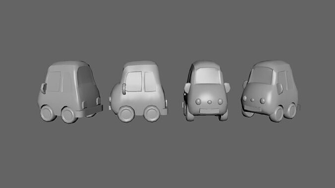 Cartoon Sloth Car Low-poly 3D model 4