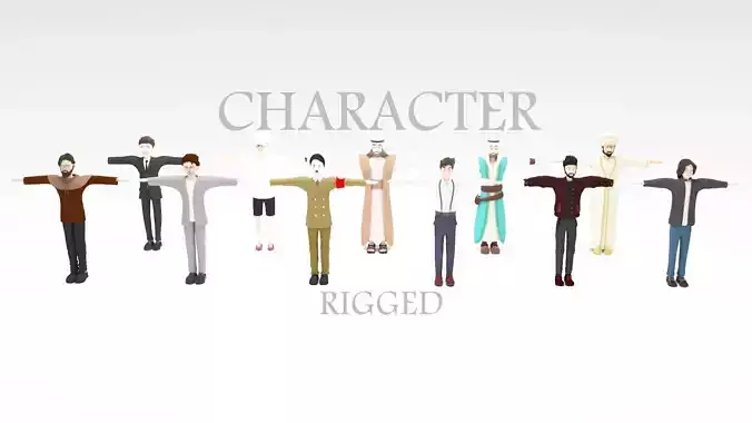 Character Man  02 Rigged pack