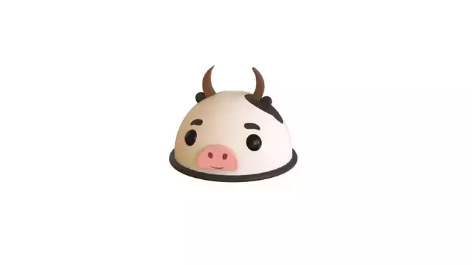 Low-Poly Cow Hat