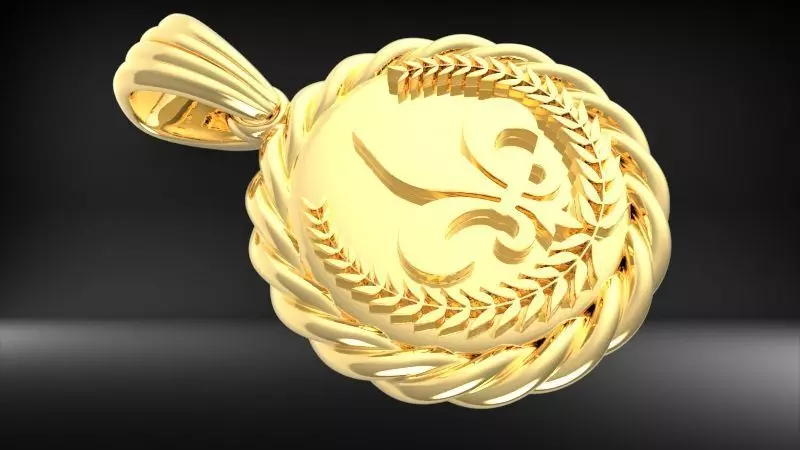 fleur de lis Necklace Pendant Charm Jewelry 3D print model