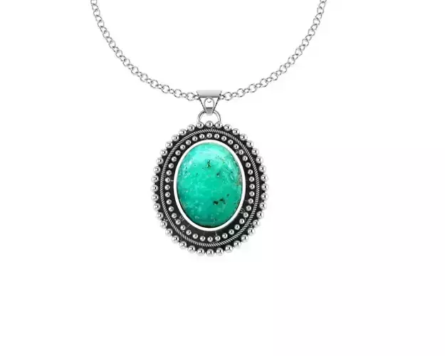 Turquoise Pendant 3D print model