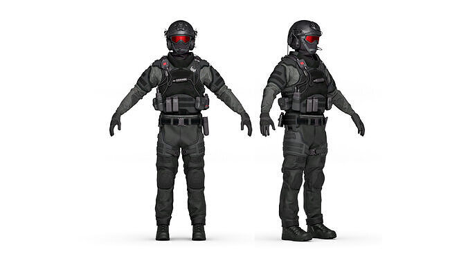 Special Forces Soldier Rigged 3D model