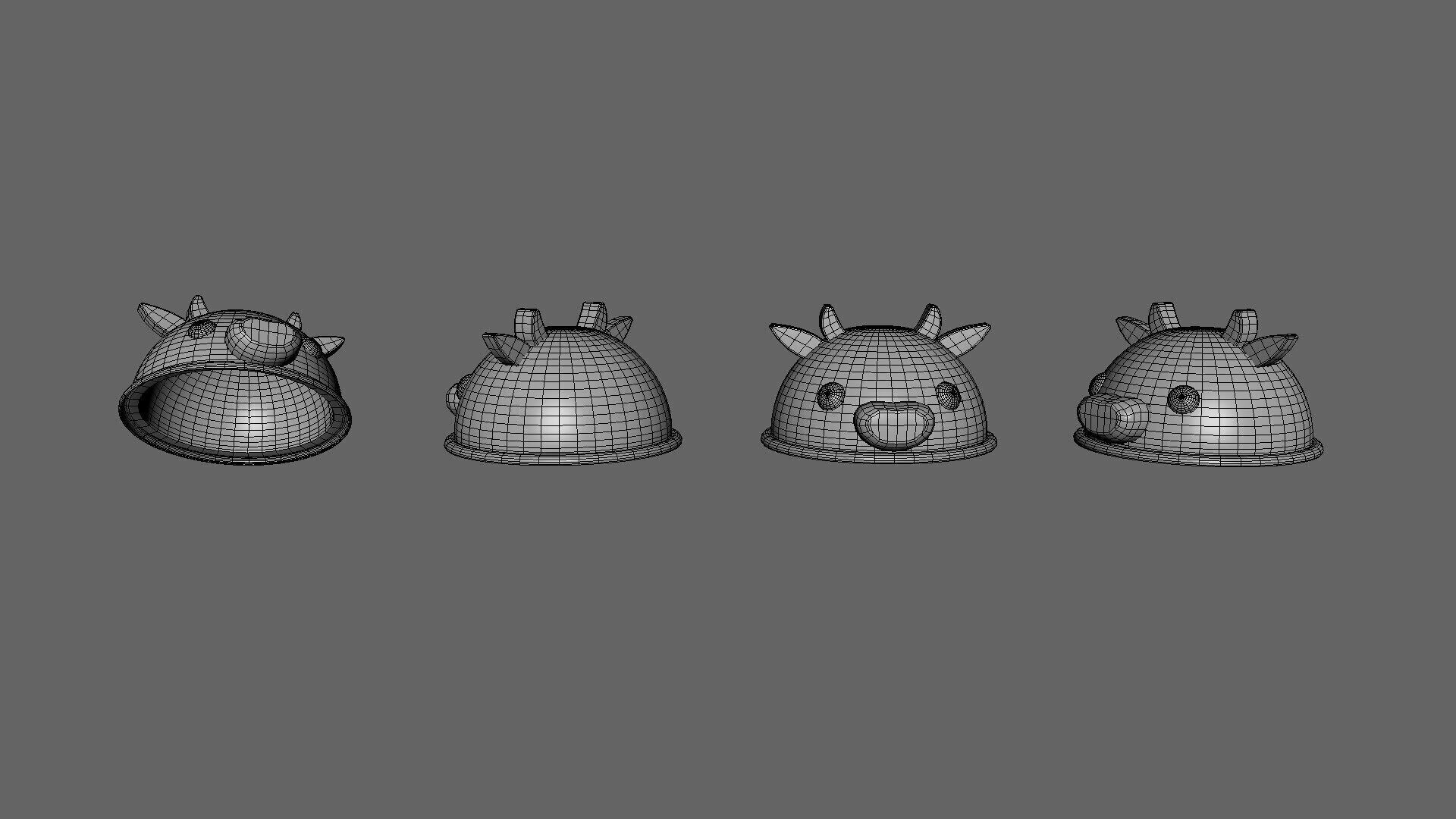 Low-Poly Dragon Hat Low-poly 3D model_4