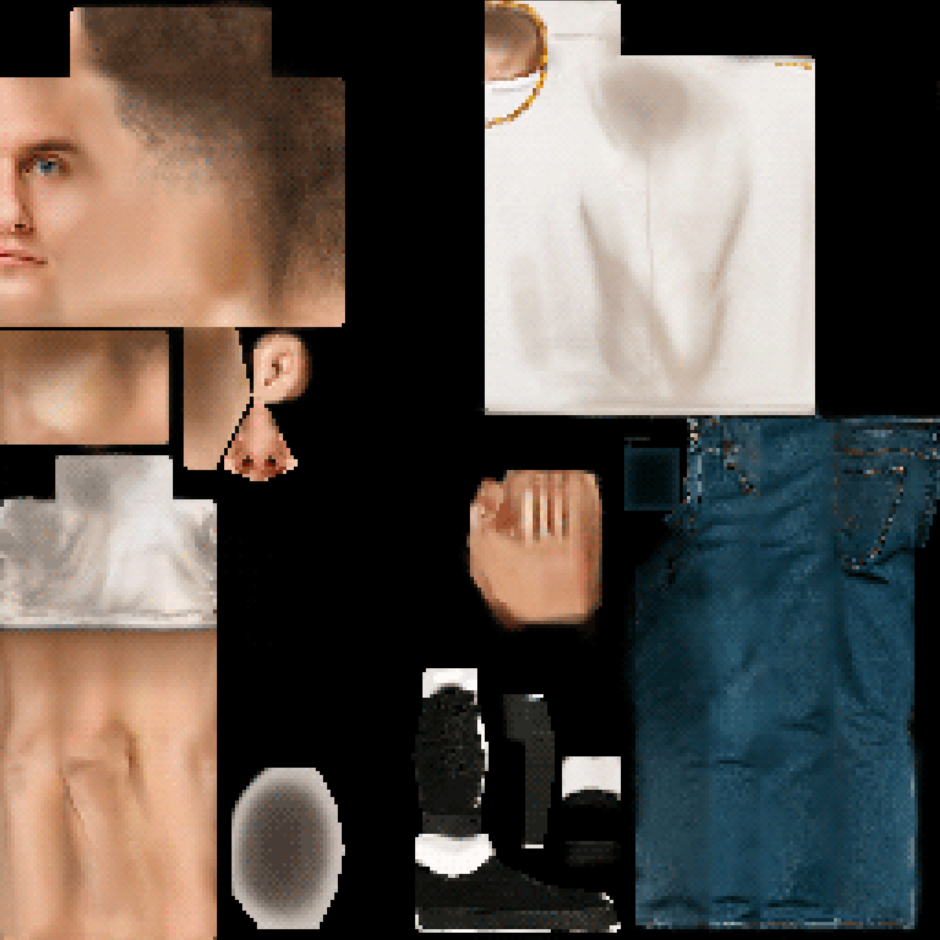 PSX PS1 Low Poly Male Character 4 - Ricky Low-poly 3D model_16