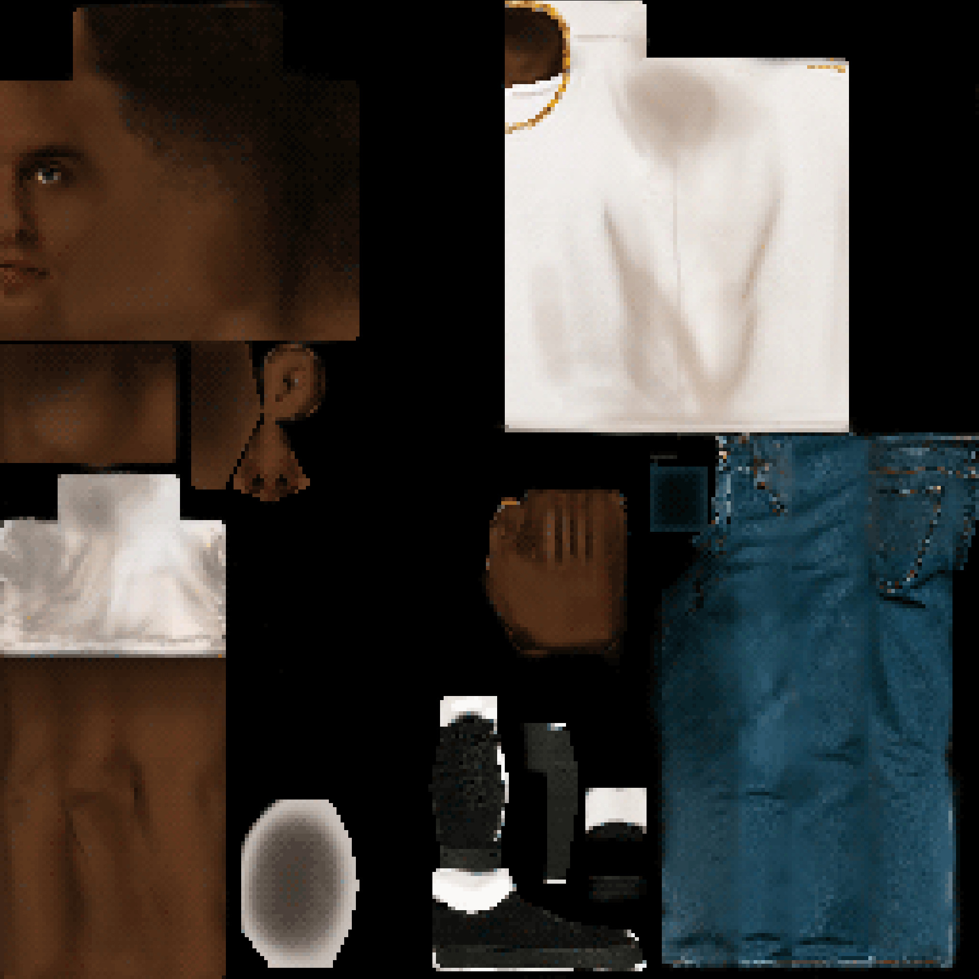PSX PS1 Low Poly Male Character 4 - Ricky Low-poly 3D model_19