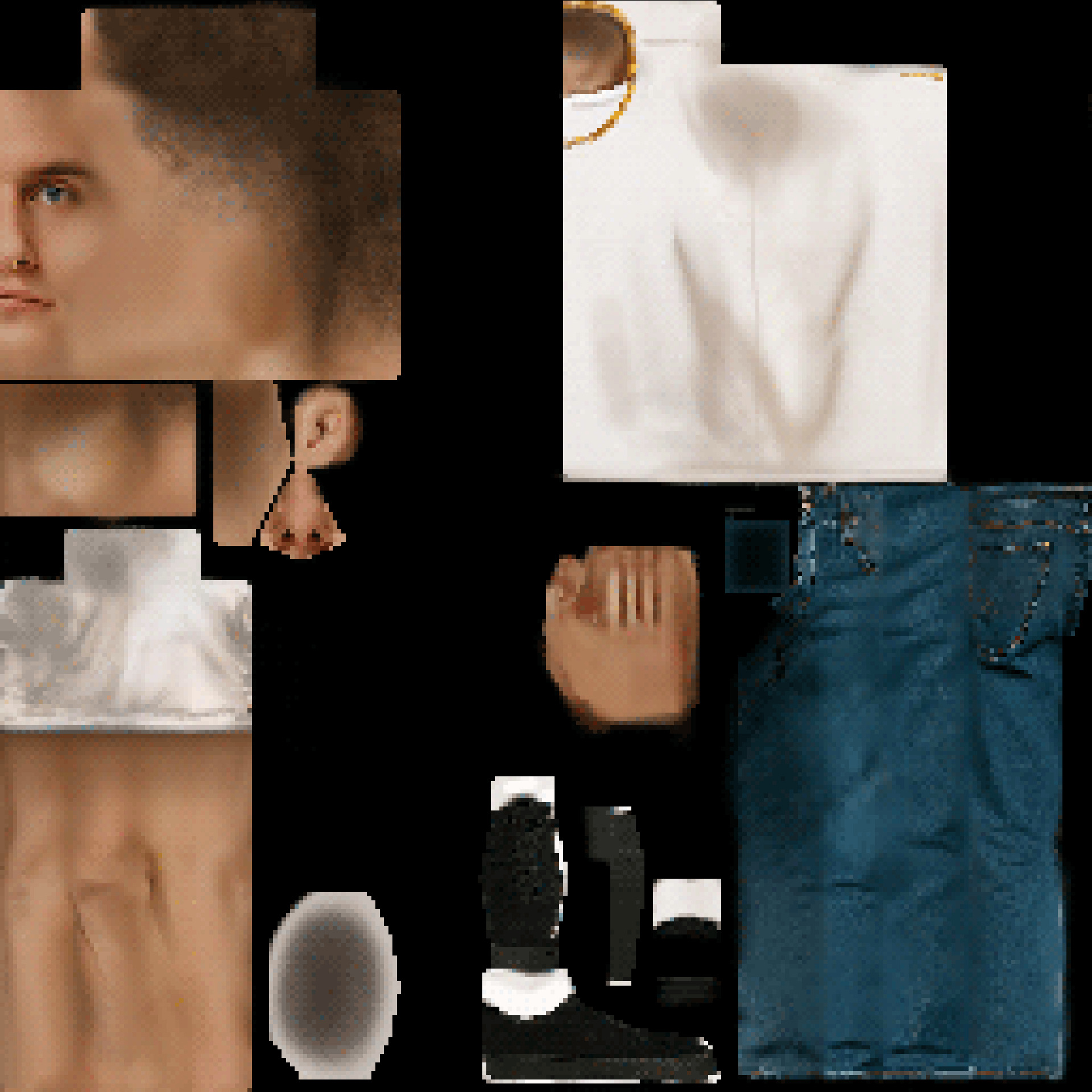 PSX PS1 Low Poly Male Character 4 - Ricky Low-poly 3D model_17
