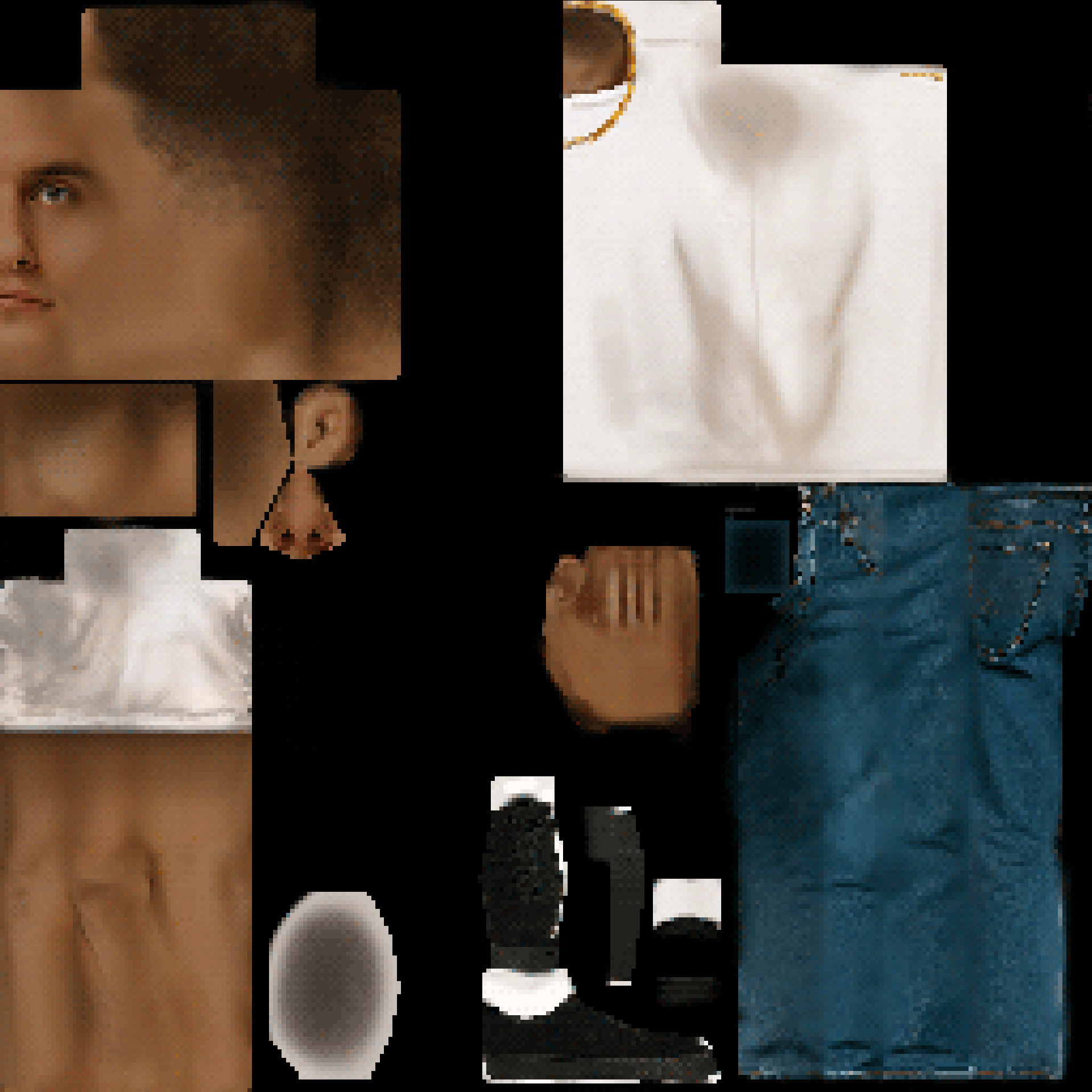 PSX PS1 Low Poly Male Character 4 - Ricky Low-poly 3D model_18