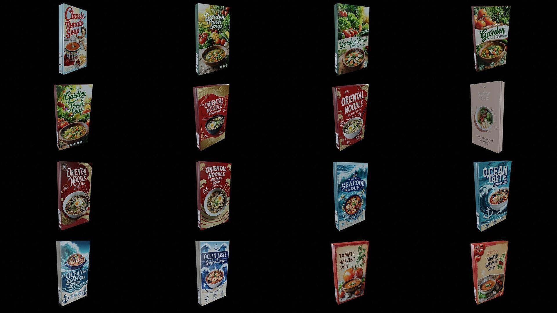 Instant soup-100 Different Texture Version 3D Model Collection _9