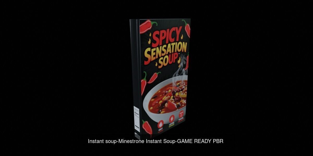 Instant soup-100 Different Texture Version 3D Model Collection _16