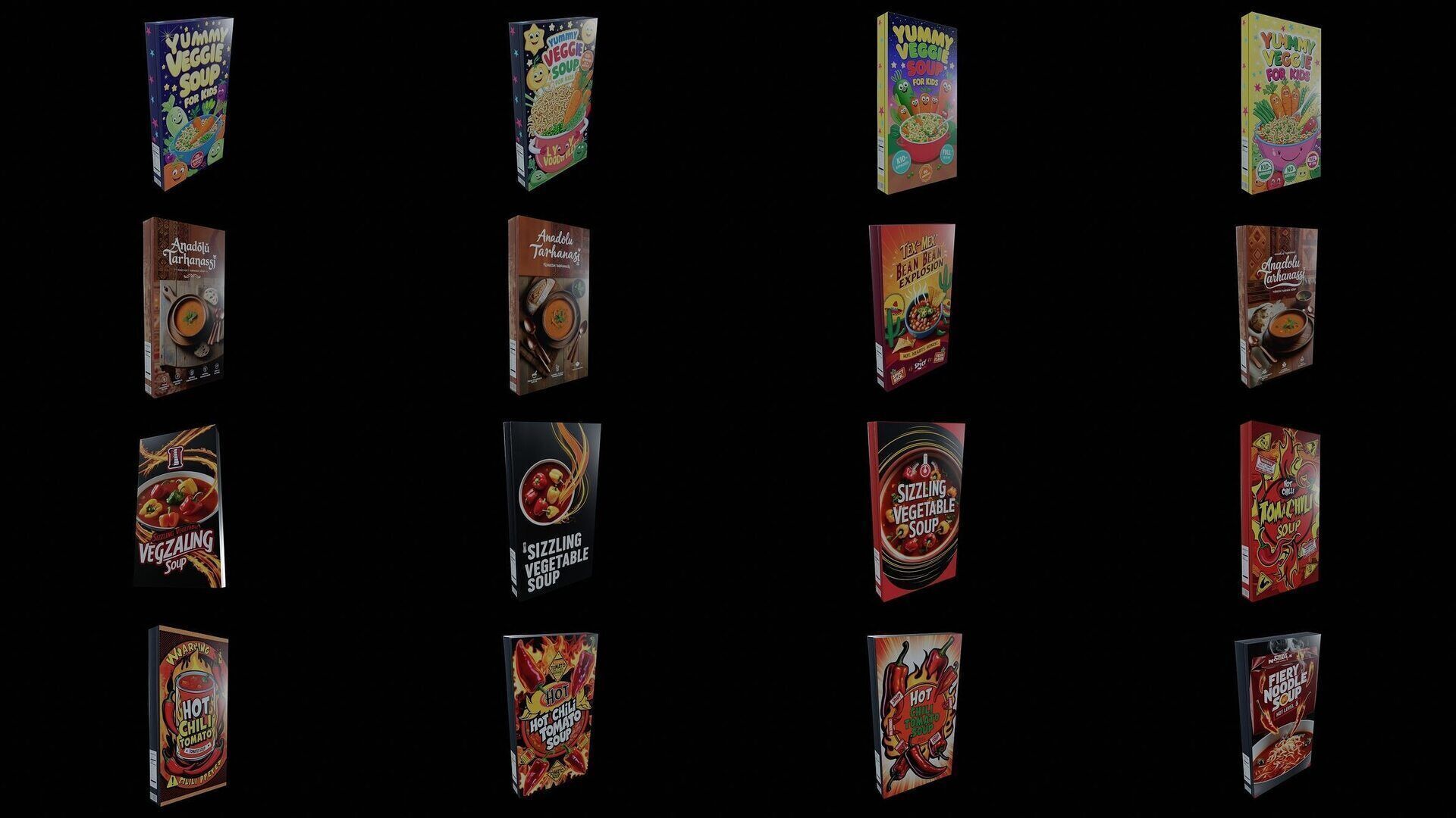 Instant soup-100 Different Texture Version 3D Model Collection _5