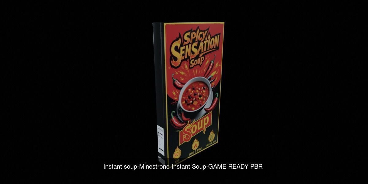 Instant soup-100 Different Texture Version 3D Model Collection _15