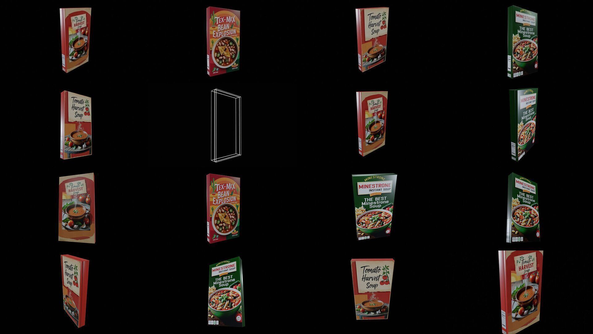 Instant soup-100 Different Texture Version 3D Model Collection _11