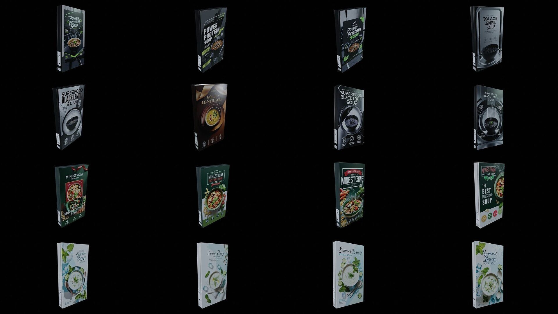 Instant soup-100 Different Texture Version 3D Model Collection _1