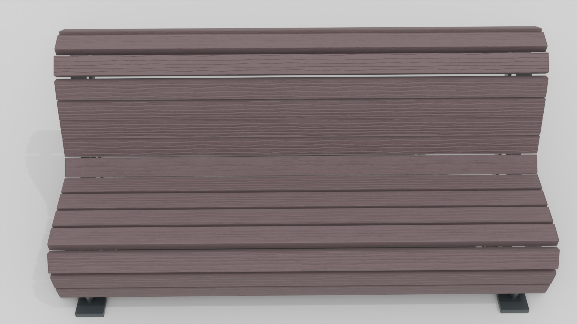 Outdoor Wooden Bench 13 Low-poly 3D model_5