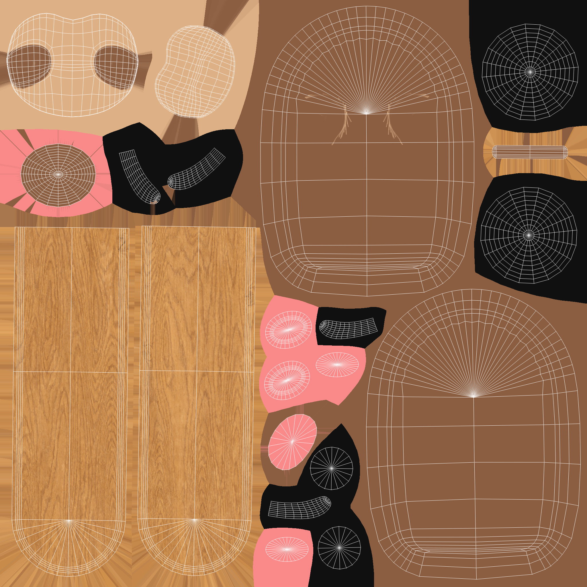 Low-Poly Sloth Ice Cream Cute  Low-poly 3D model_5