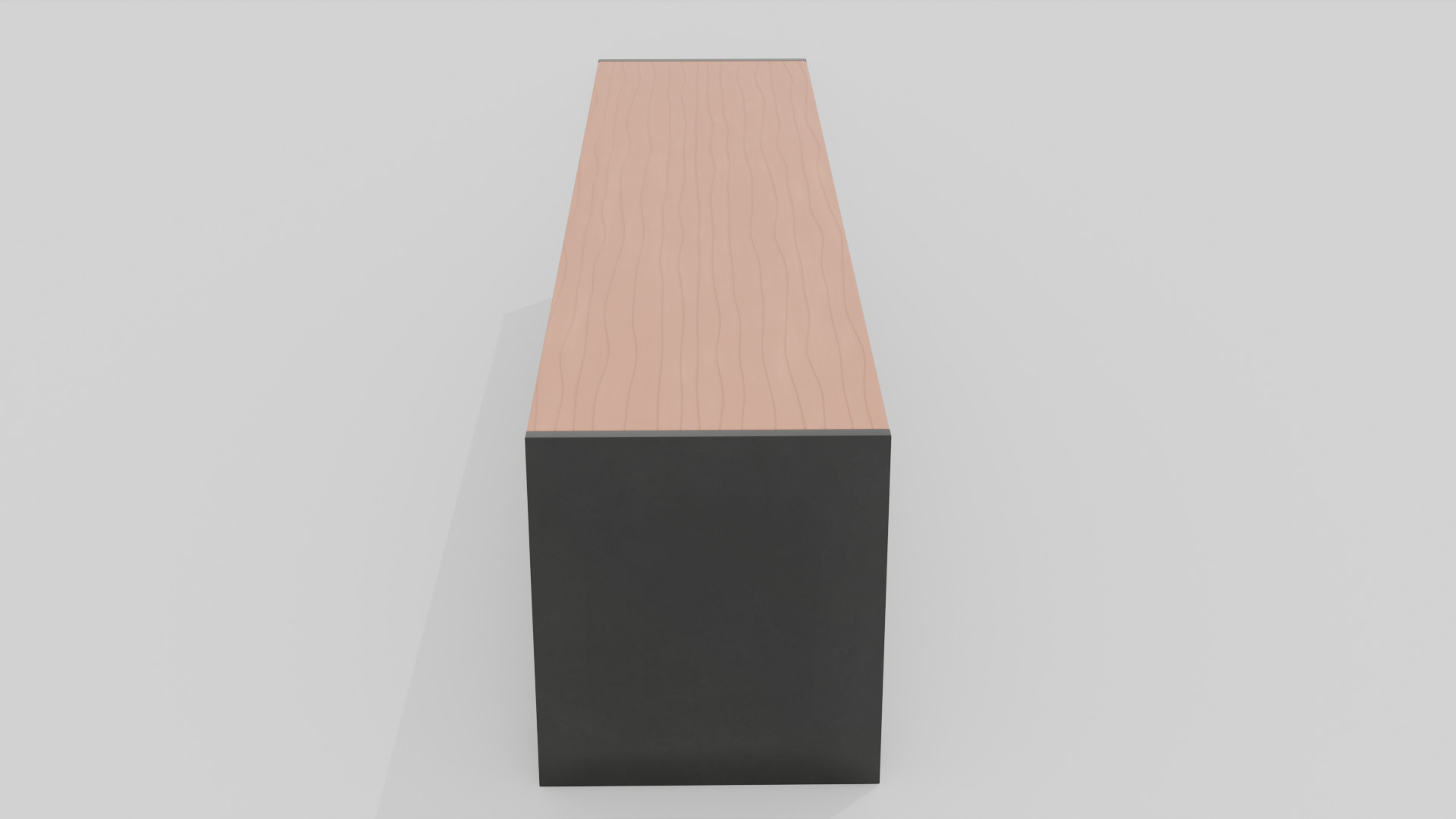 Outdoor Wooden Bench 14 Low-poly 3D model_5