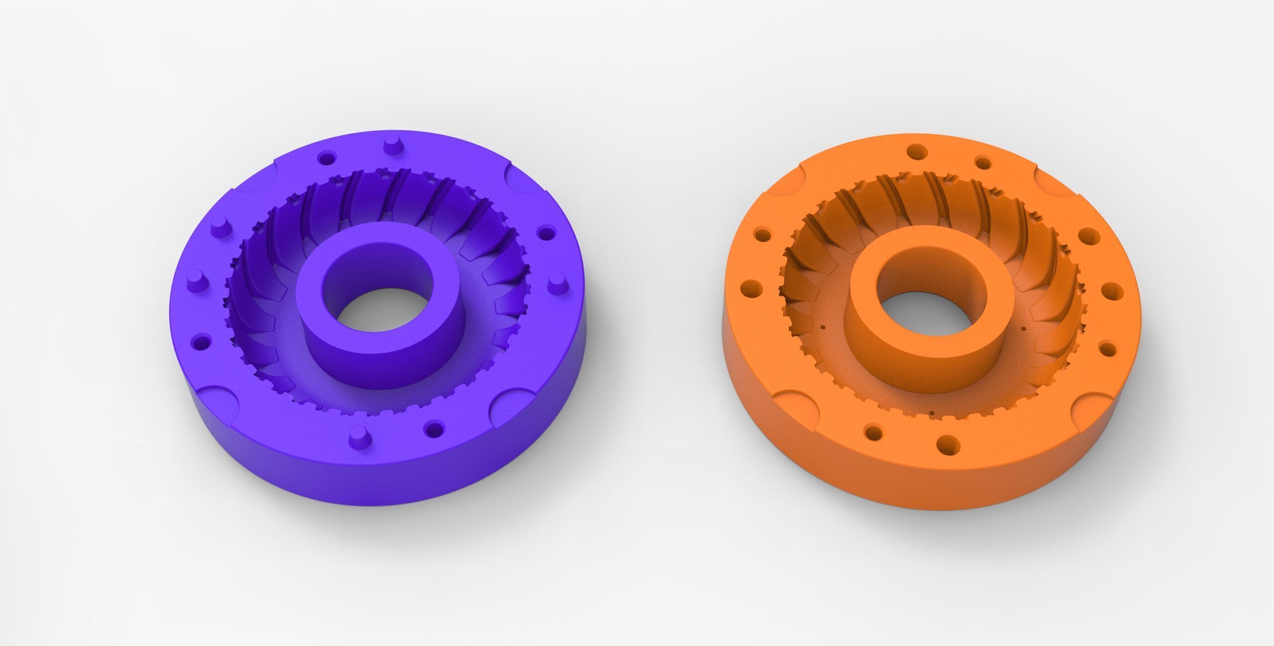 Mold for vintage pulling Tractor tire Scale 3D print model_9