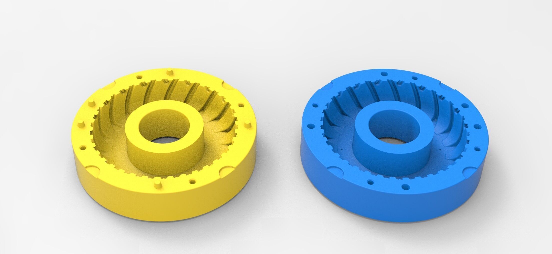 Mold for vintage pulling Tractor tire Scale 3D print model_2