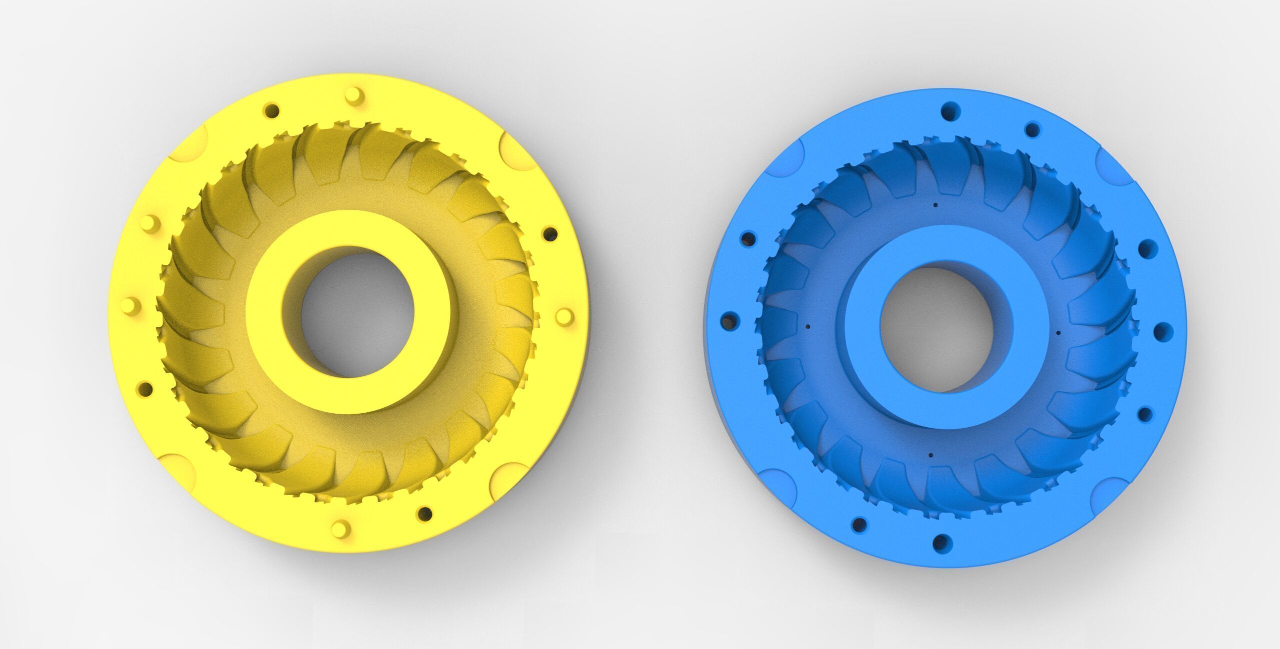 Mold for vintage pulling Tractor tire Scale 3D print model_3