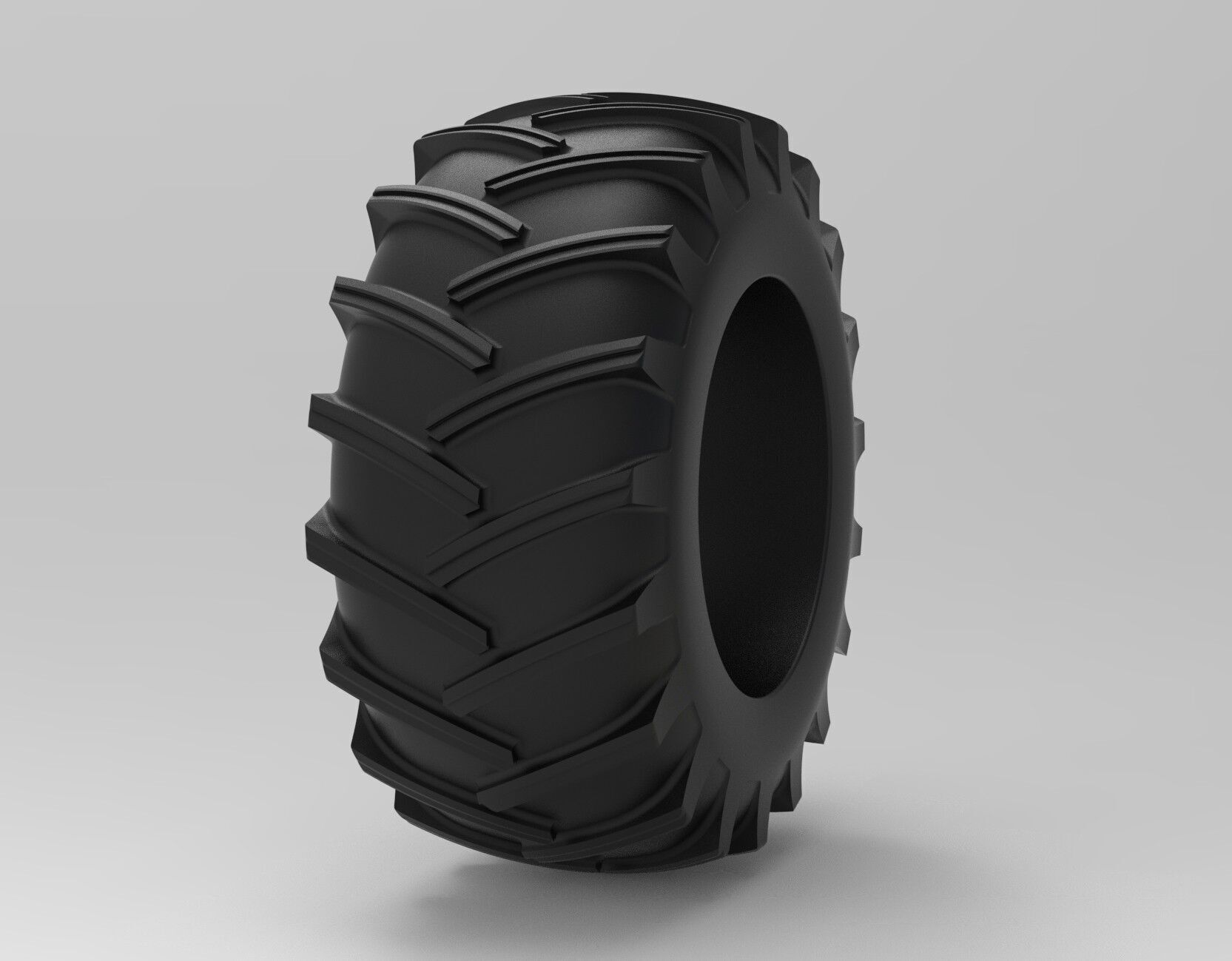 Mold for vintage pulling Tractor tire Scale 3D print model_6