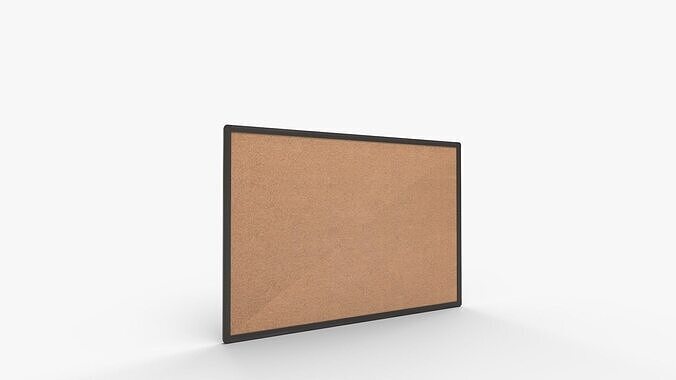ALLboards Cork Board with Wooden Frame 3D model