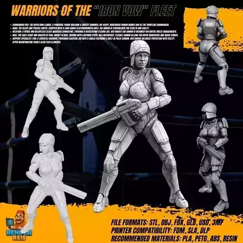 3D Printable Space Commando